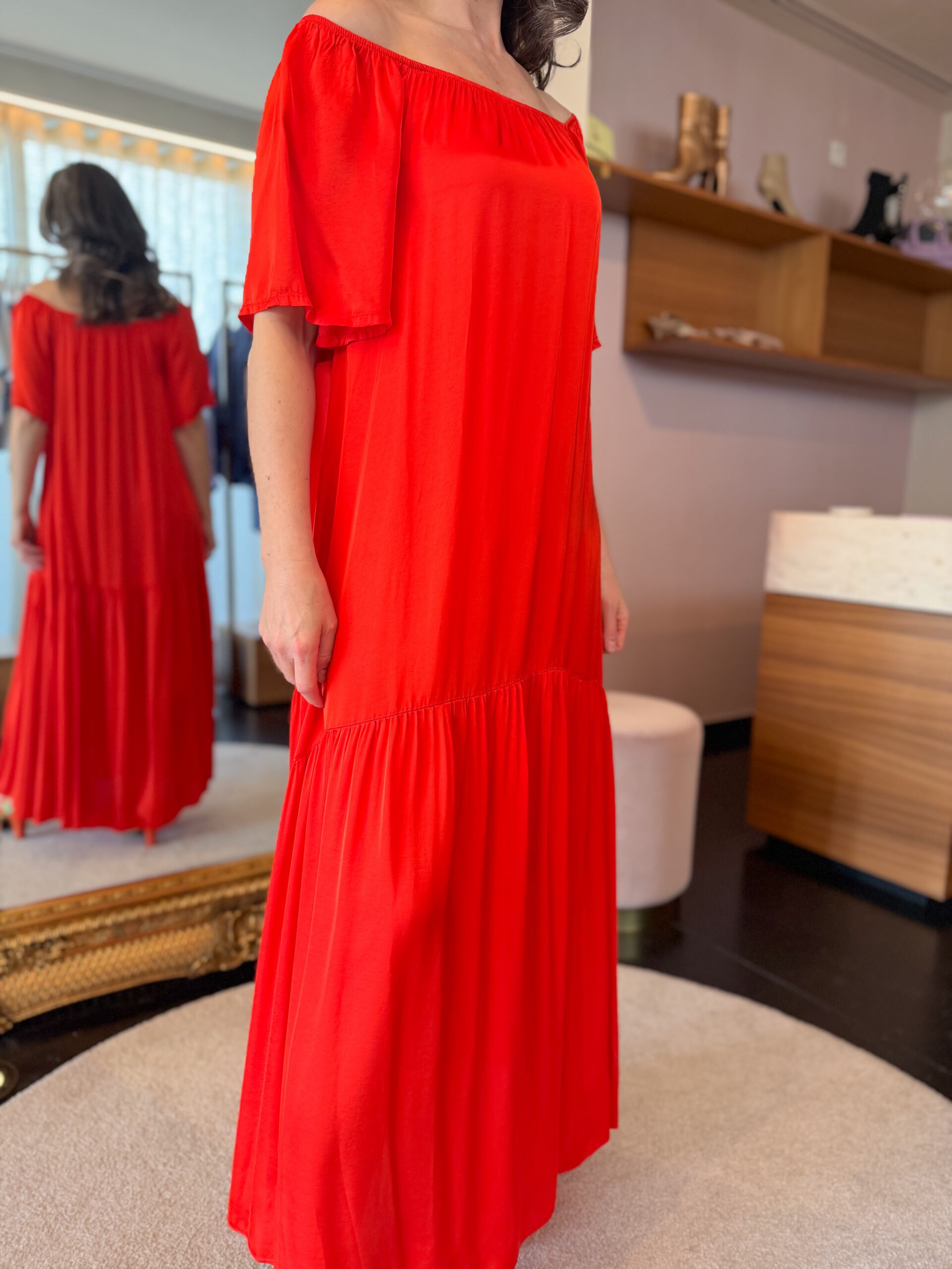 Abito Schiffer raso coral dress