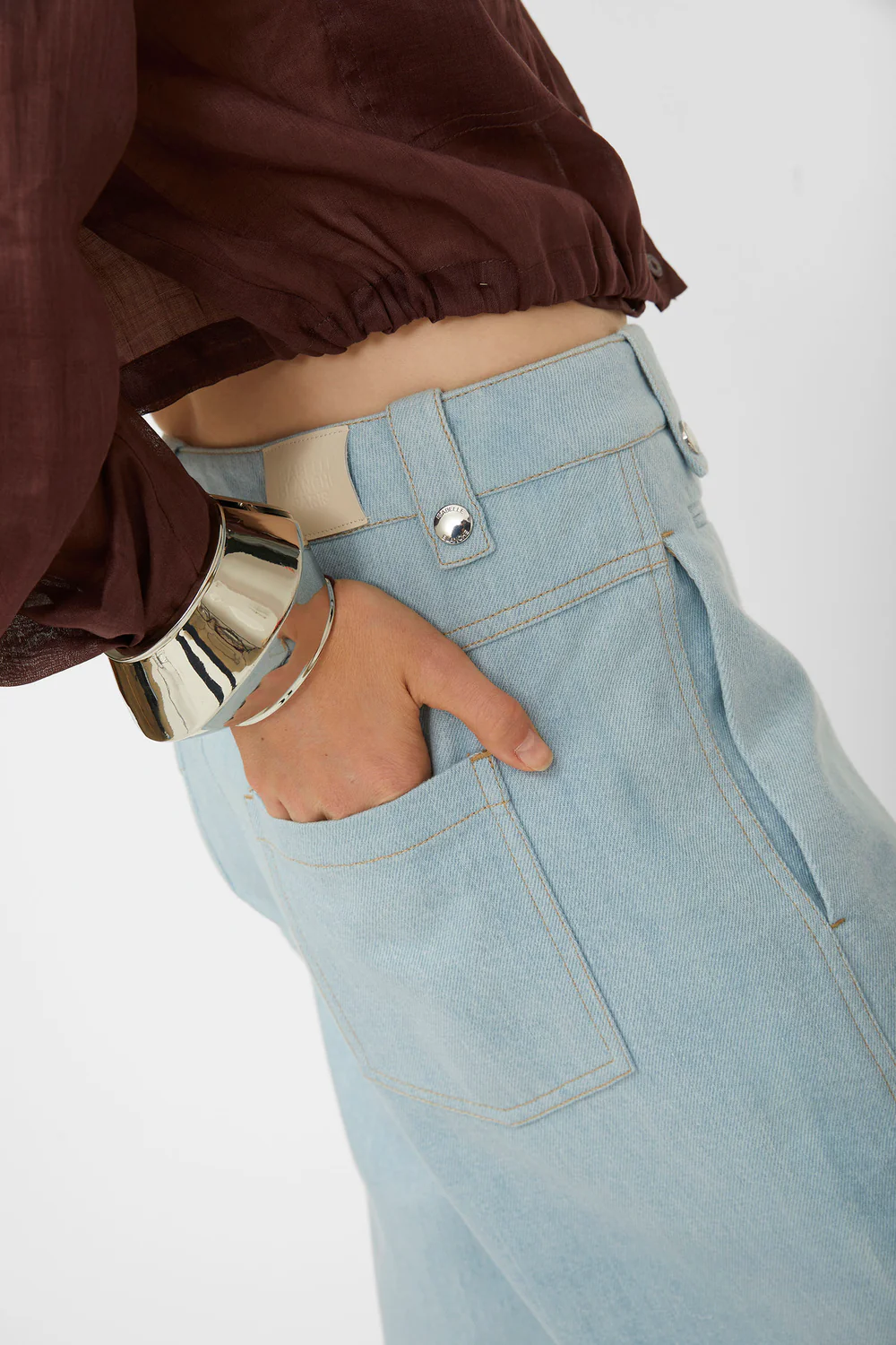 Pantaloni denim steel blue - Image 4