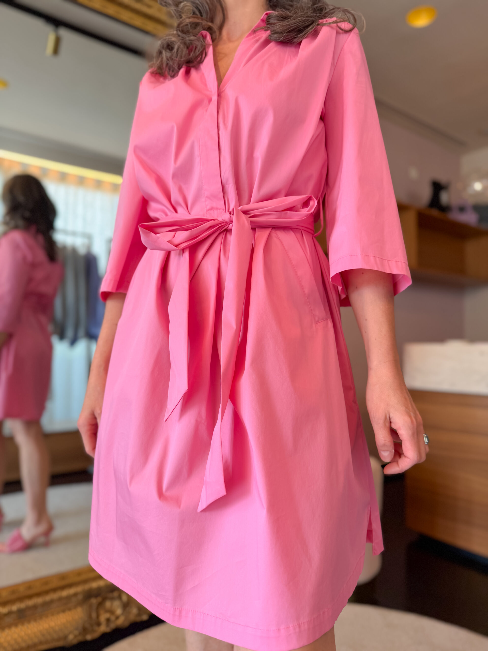 Shirt dress fuchsia