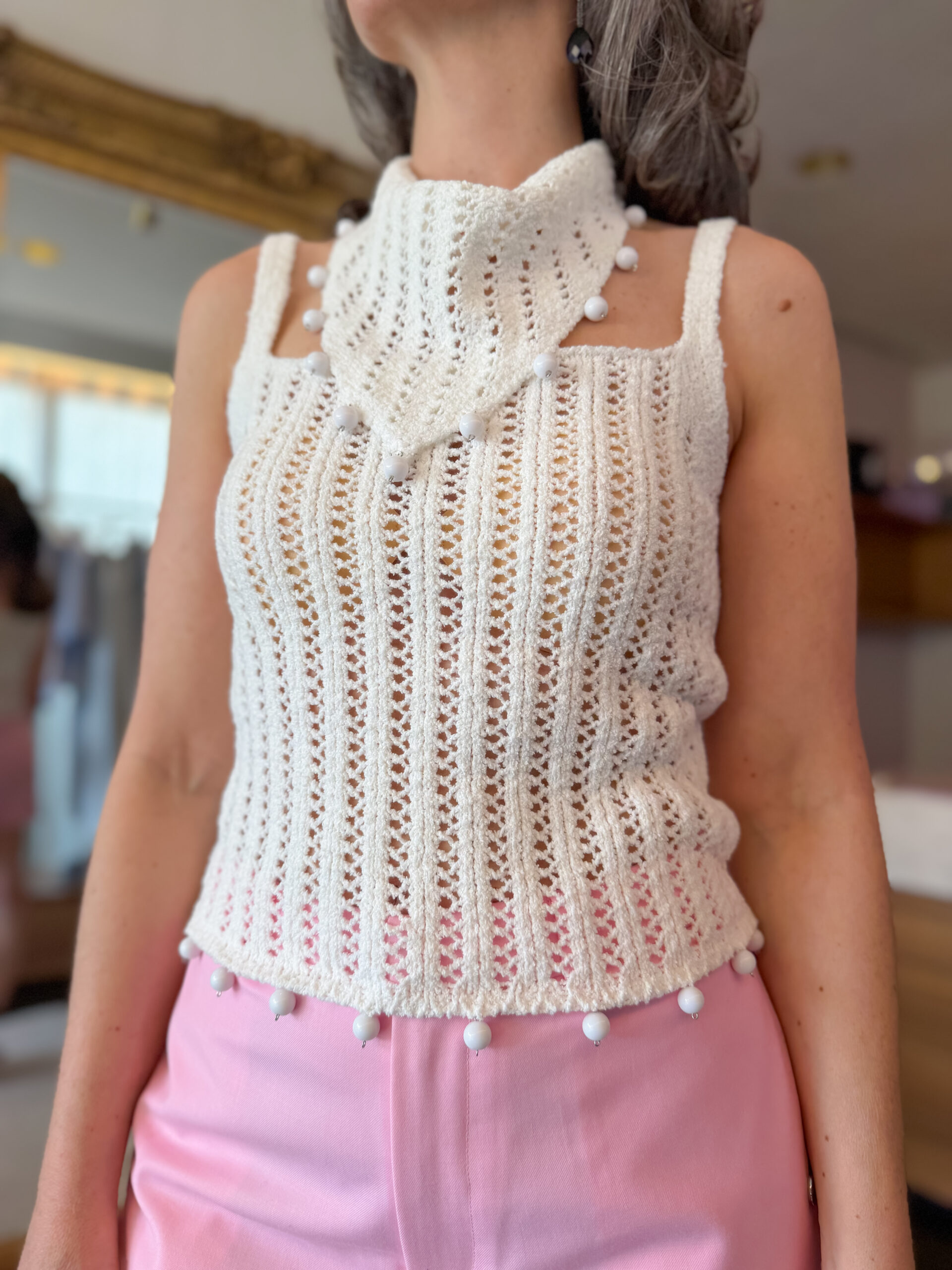 Top foulard White - Image 2