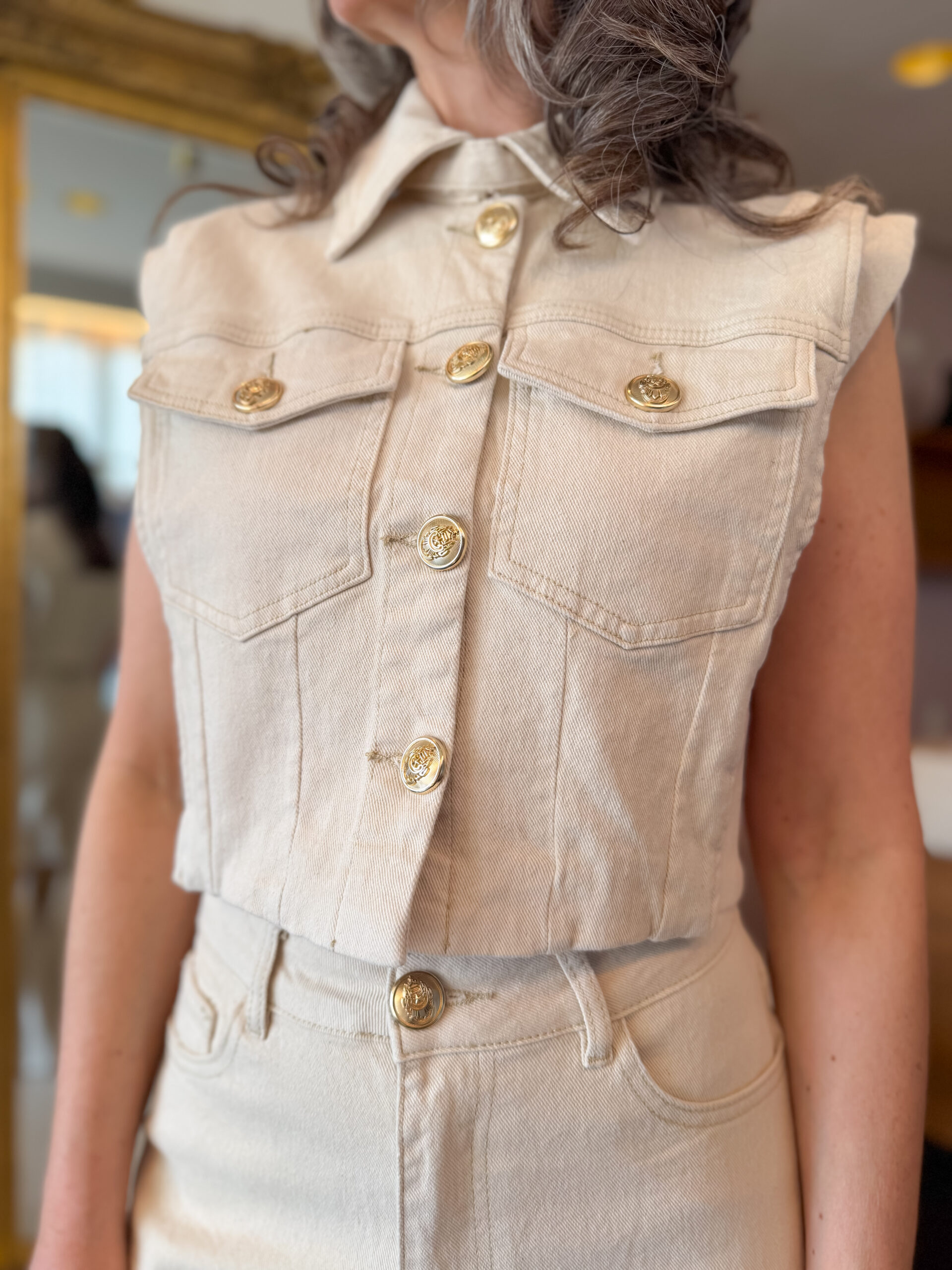 Maggi gilet beige - Image 3